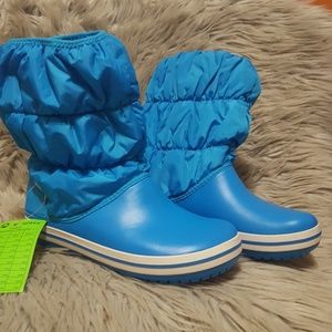crocs winter puff boots